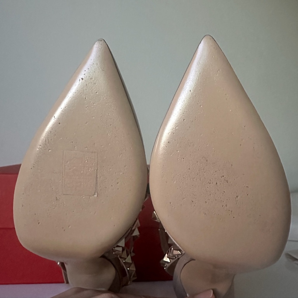 Valentino Rockstud Ankle Strap Pump 100 Mm Size 37 Poudre - Picture 7 of 8